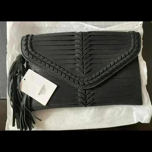 Keep In Touch Flap-Over Fringe Clutch - Picture 3 of 4